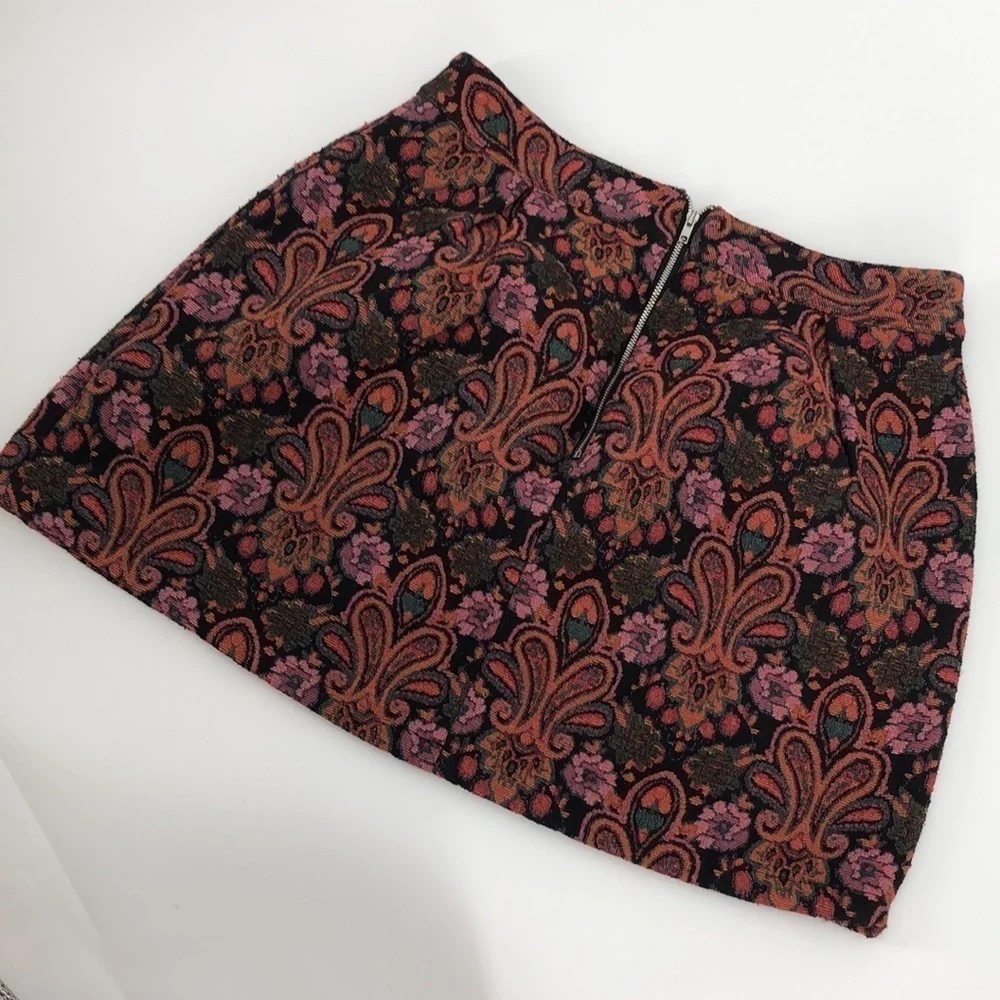 Fashion Union Brocade Tapestry Mini Skirt Size 8 or Medium